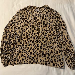 Leopard print dress shirt from Chicos